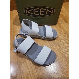 KEEN Women Elle Backstrap Casual Platform Open Toe Wedge Sandals White/Vapor 6.5